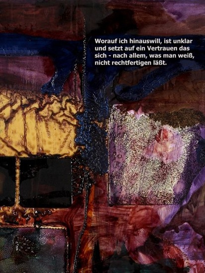 Wittness (Detail), Öl auf Lack und Leinwand, 100x80 cm, 2009
